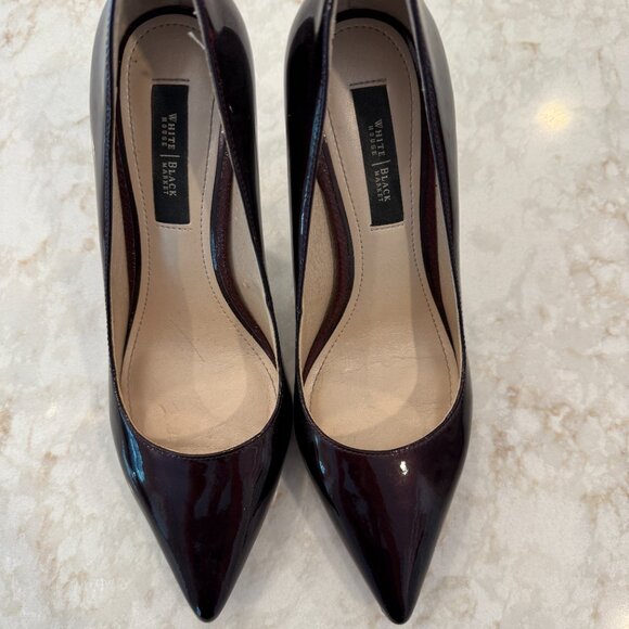EUC White House Black Market Olivia Pump Burgundy Metallic (Size: 8) - Picture 2 of 3